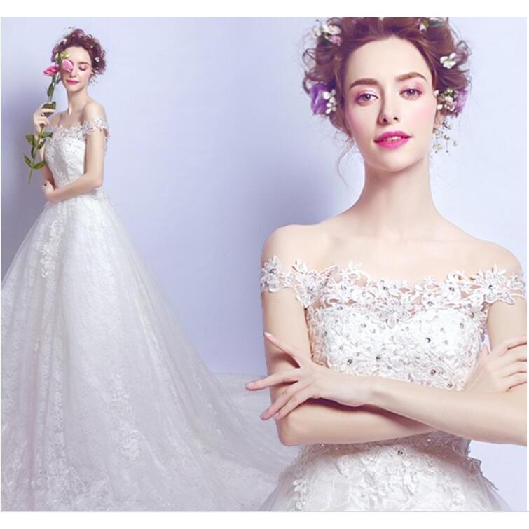 売り切り商品 新作 姫系 ウェディングドレス 二次会 花嫁 ロングドレス ビスチェタイプ エンパイアドレス 綺麗 結婚式 プリンセス レース ドレスwedding Dress セール 特価 Www Superavila Com