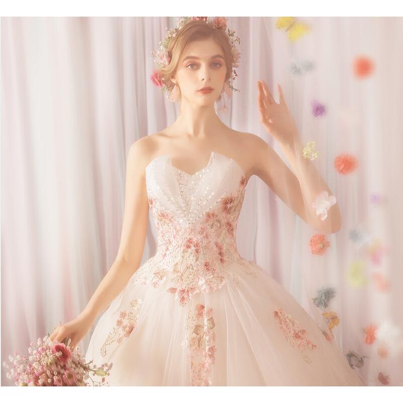 結婚式花嫁 ウェディングドレス 披露宴 手作り ドレス ダイヤモンド パーティードレス ワンピース プリンセス ビスチェドレス キラキラ Wedding Tshs63 Netfirststore 通販 Yahoo ショッピング