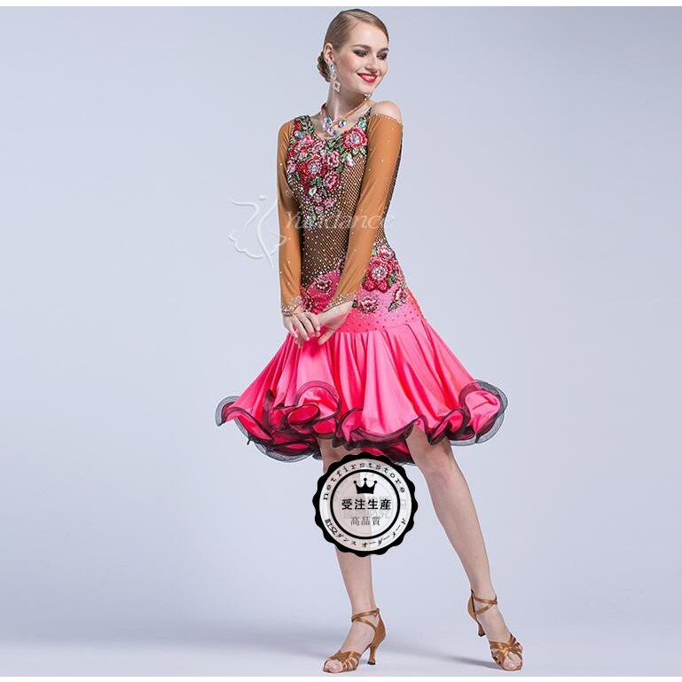 サイズオーダー品 ラテンダンス発表会用ドレス ラテンドレス ワルツ