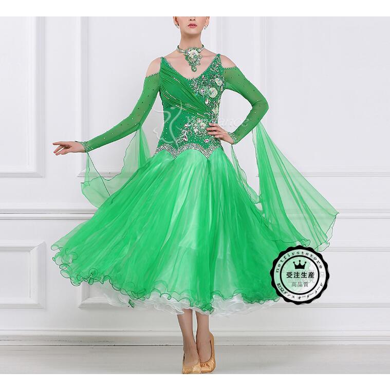 最先端 オーダーメード 社交ダンスドレス ラテンドレス モダンドレス ロングスカート ダンスウエア 競技 デモ ダンス衣装 ワンピース 豪華 格安 Www Doctor Plan Com