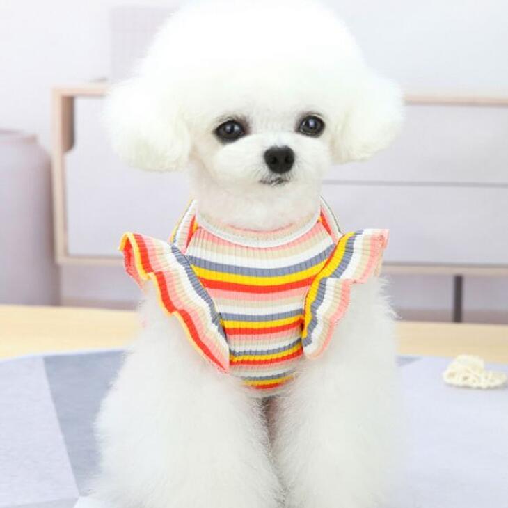 超可愛い! 犬 服 ペット服 お散歩 抜け毛防止 ドッグウェア ペットウェア エメリール Tシャツ カットソー サイズ豊富（S-2XL）メール便OK 【a050】【送料無料】 |  | 08