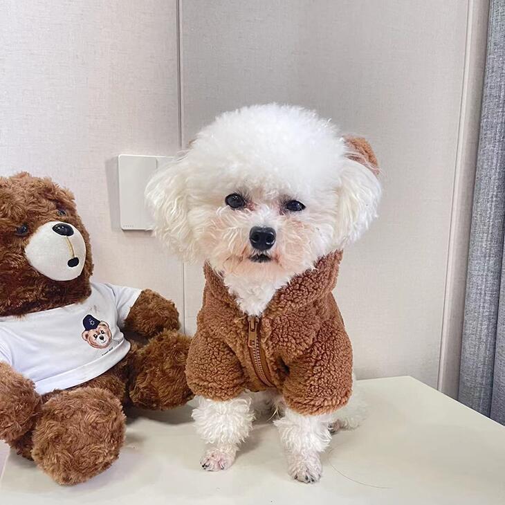 【新作】犬 服 超可愛い! 小型犬 ペットウェア お散歩 もこもこ 秋冬 服 ベスト ドッグウェア 抜け毛防止 ペット服 犬服 猫服 犬用 ペット用品【a108】 |  | 13