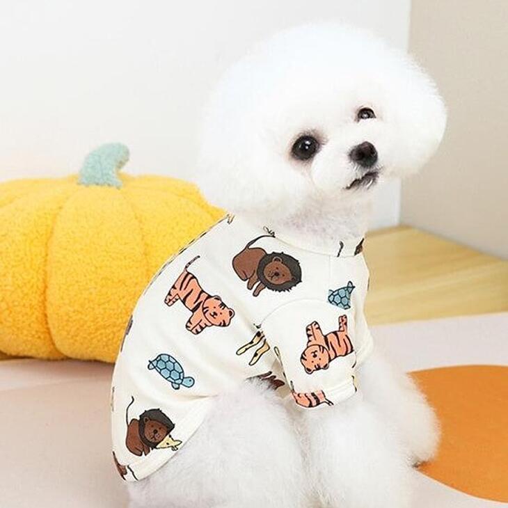 【最終値下げ】冬 犬 服 カラフル アニマル ねこちゃん 小型犬服 ペット服 ドッグウェア Tシャツ おしゃれカットソー ペットウェア 犬 服 猫服 メール便【a130】 |  | 03