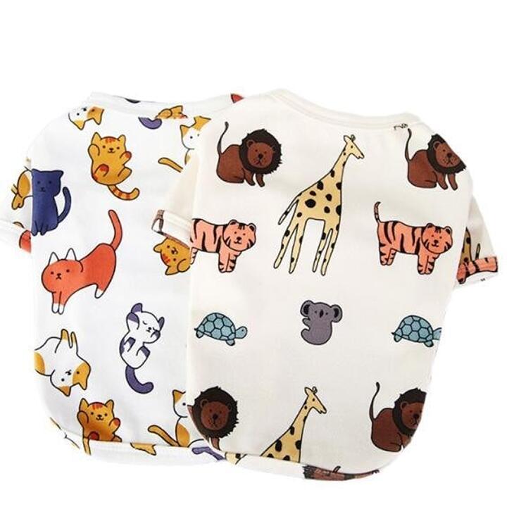 【最終値下げ】冬 犬 服 カラフル アニマル ねこちゃん 小型犬服 ペット服 ドッグウェア Tシャツ おしゃれカットソー ペットウェア 犬 服 猫服 メール便【a130】 |  | 04