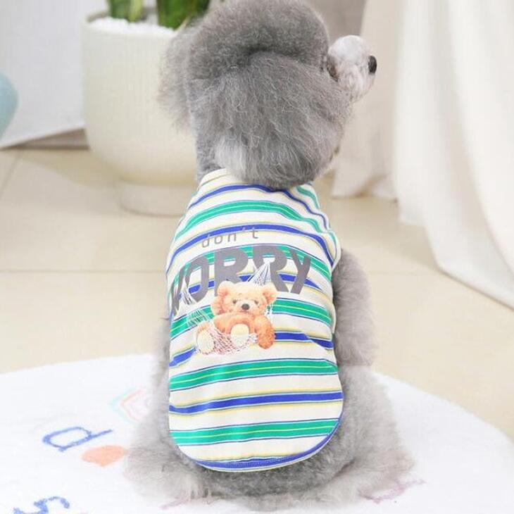 【着用動画あり】超可愛い! 小型犬用 くまちゃん柄カットソー 抜け毛防止 お散歩用 ドッグウェア サイズ豊富【a136】【送料無料】 |  | 06