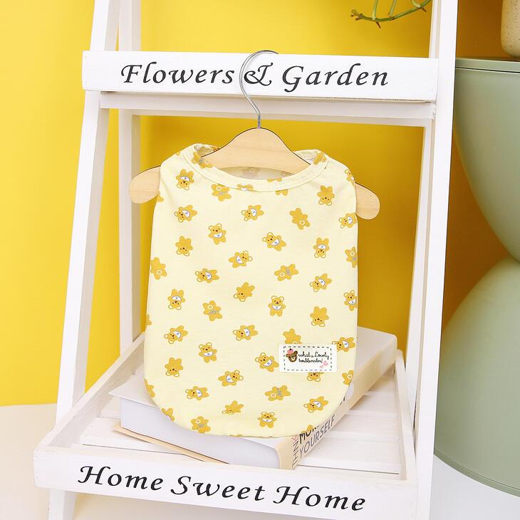 かわいい犬服 オールシーズン 秋服 カラフルTシャツ くま柄の小型犬用ドッグウェア シンプルで爽やか お出かけ・お散歩用重ね着インナー【a218】【送料無料】 |  | 04