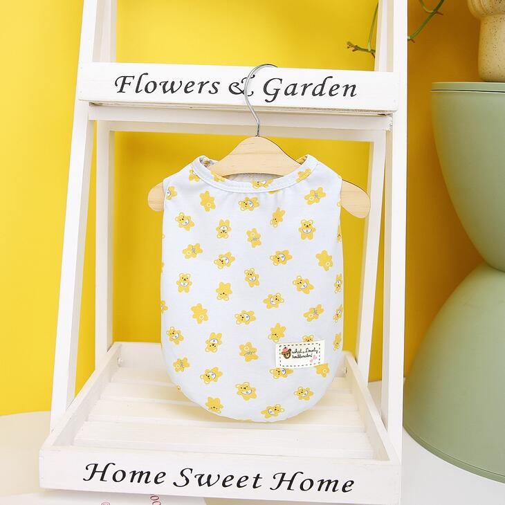 かわいい犬服 オールシーズン 秋服 カラフルTシャツ くま柄の小型犬用ドッグウェア シンプルで爽やか お出かけ・お散歩用重ね着インナー【a218】【送料無料】 |  | 06