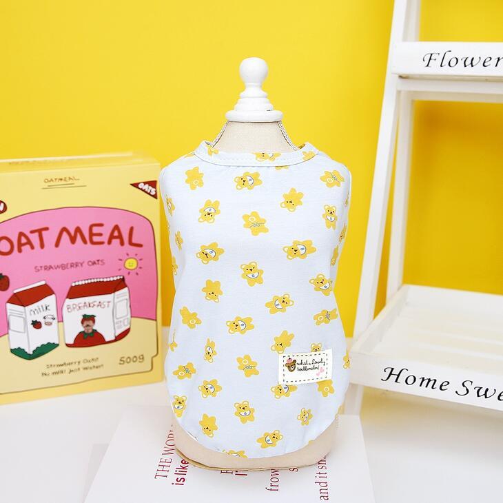 かわいい犬服 オールシーズン 秋服 カラフルTシャツ くま柄の小型犬用ドッグウェア シンプルで爽やか お出かけ・お散歩用重ね着インナー【a218】【送料無料】 |  | 07