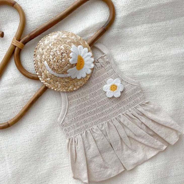 超可愛い! 小型犬用秋服 新作 アップリケキャミソール 花柄 女の子用【a256】【送料無料】 |  | 05