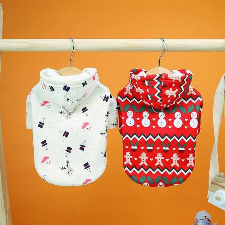 冬 超可愛い！小型犬服 フーディ ドッグウェア クリスマス 雪だるま ジンジャーマン サンタ トナカイ ペットウェア【a418】【送料無料】 | 