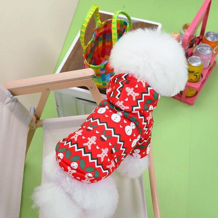 冬 超可愛い！小型犬服 フーディ ドッグウェア クリスマス 雪だるま ジンジャーマン サンタ トナカイ ペットウェア【a418】【送料無料】 |  | 04