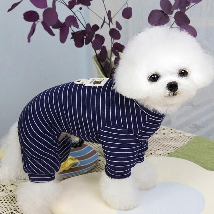 犬服 犬猫用 秋冬 小型犬 ドッグウェア ボーダー 涼しい 抜け毛防止 くまちゃん ユニセックス シンプル リラックス お散歩 ペット服【a431】 |  | 05