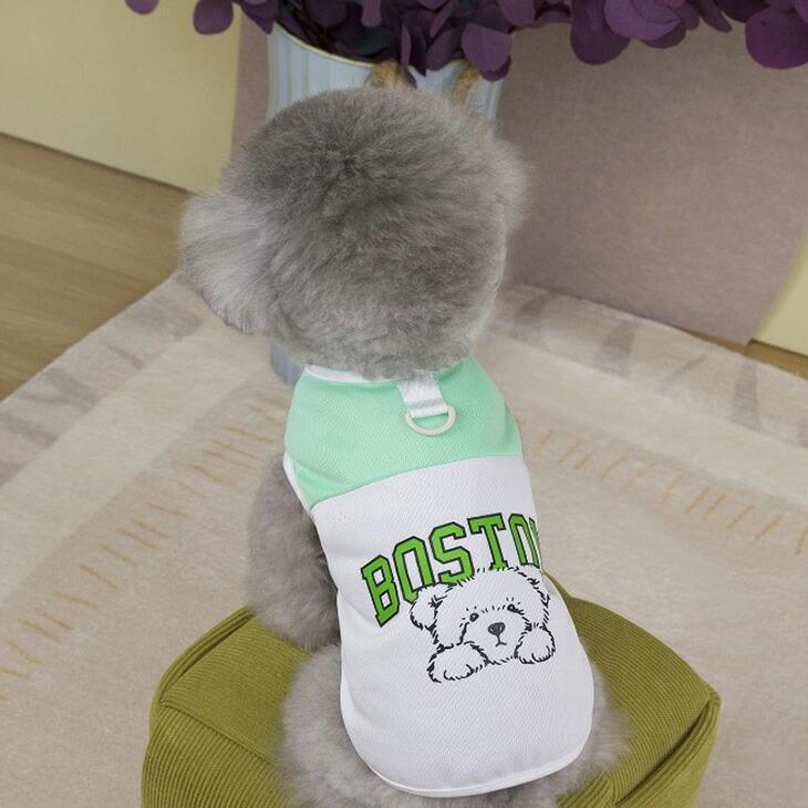 犬服 秋用 小型犬 タンクトップ ドッグウェア 袖なし メッシュ くまちゃん 涼しい カットソー 男の子 女の子 シンプル シャツ パピー【a435】 |  | 05