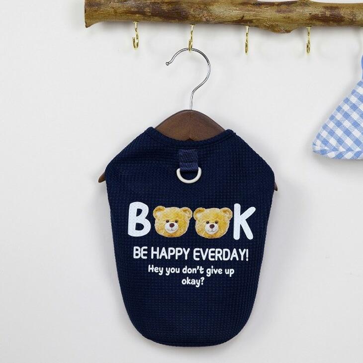 NEW! 超!可愛い 春夏 犬服 猫服 小型犬用 袖なし タンクトップ ワッフル くまちゃん 春シャツ おしゃれ【a441】 |  | 01