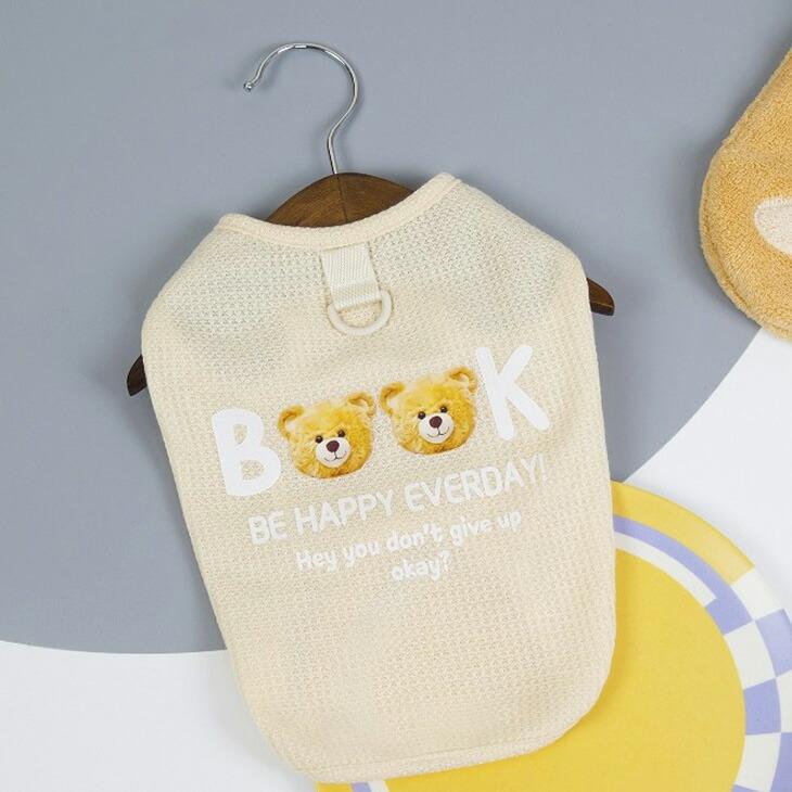 NEW! 超!可愛い 春夏 犬服 猫服 小型犬用 袖なし タンクトップ ワッフル くまちゃん 春シャツ おしゃれ【a441】 |  | 03