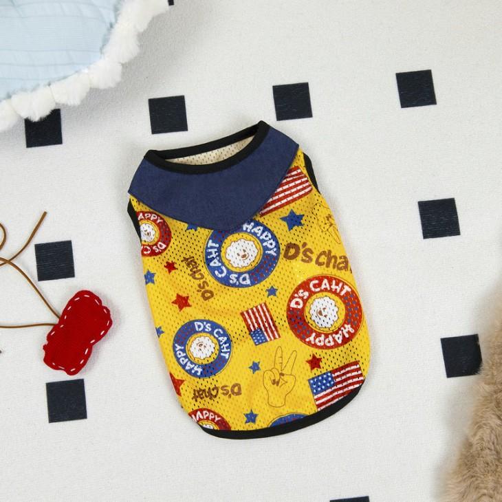 【小型犬】NEW! 超!可愛い 春夏 犬服 猫服 小型犬用 袖なし タンクトップ 男の子 女の子 メッシュ アメリカン 春トップス おしゃれ【a449】 |  | 08