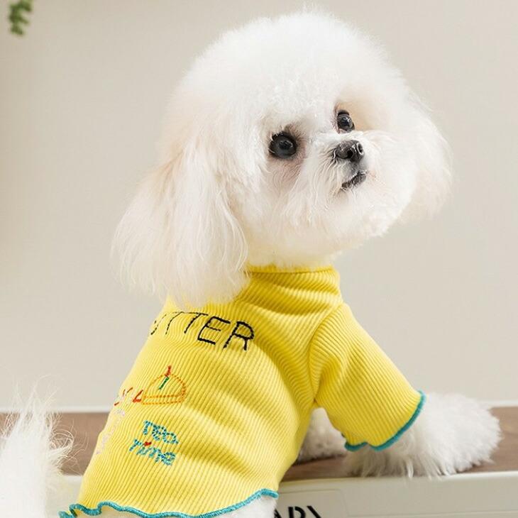 NEW! 超かわいい！春夏 犬服 猫服 袖あり 半袖 シンプル おしゃれ ドッグウェア ペット服 リラックス 涼しい お散歩 メール便OK【a455】 |  | 03