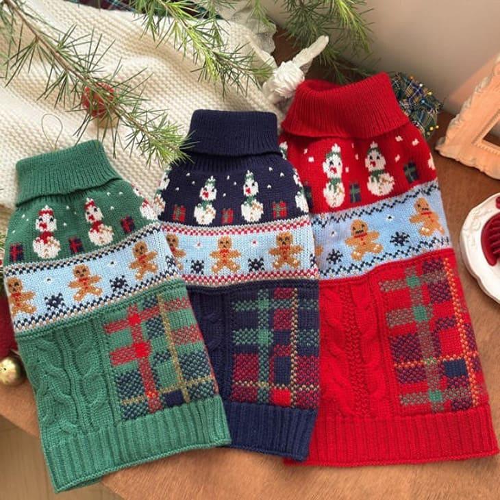 【最終値下げ】冬 犬服 NEW! 超可愛い！小型犬服 トップス ニット セーター ドッグウェア クリスマス雪だるま【a470】 |  | 05