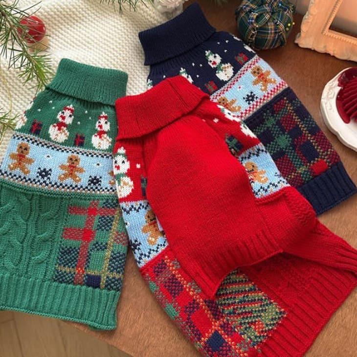 【最終値下げ】冬 犬服 NEW! 超可愛い！小型犬服 トップス ニット セーター ドッグウェア クリスマス雪だるま【a470】 |  | 09