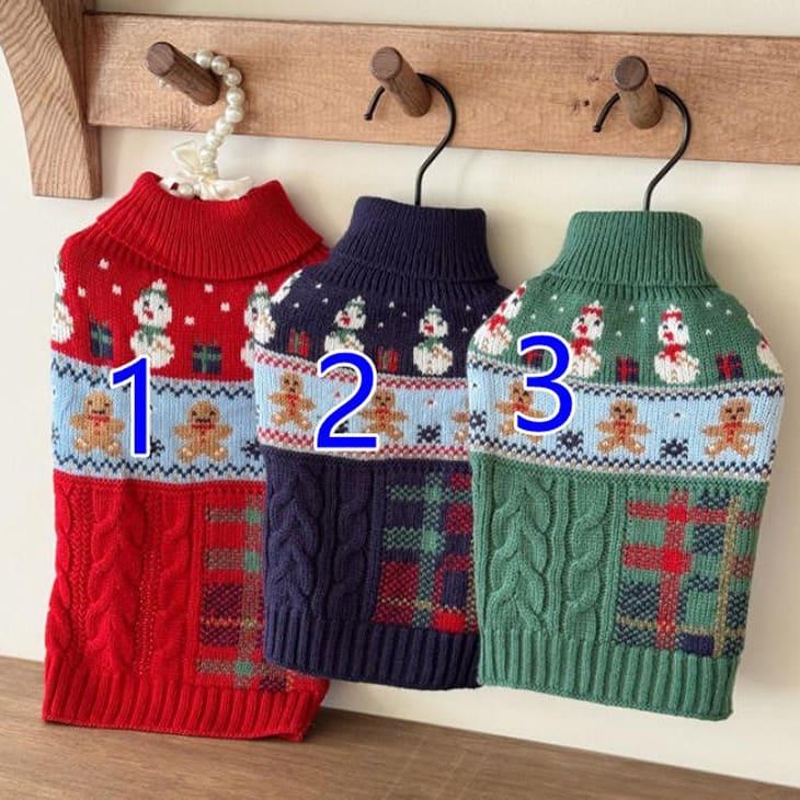 【最終値下げ】冬 犬服 NEW! 超可愛い！小型犬服 トップス ニット セーター ドッグウェア クリスマス雪だるま【a470】 |  | 10