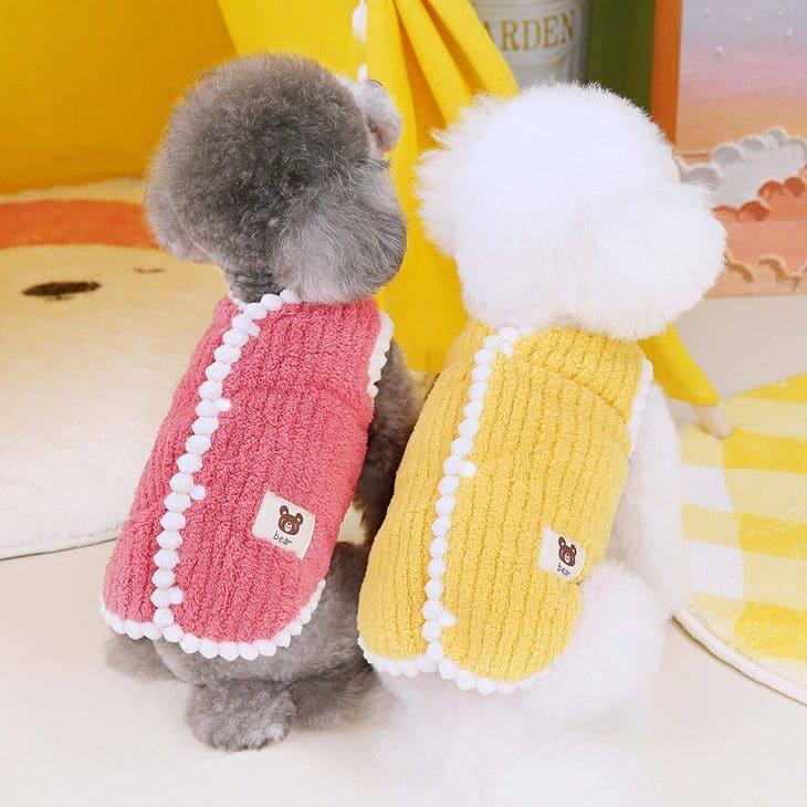 小型犬 冬トップス 服 小型犬服 ドッグウェア ペットウェア トップス プルオーバー お出かけ お散歩 防寒 暖かい ふわふわ もこもこ ペット服 犬用 猫 |  | 06