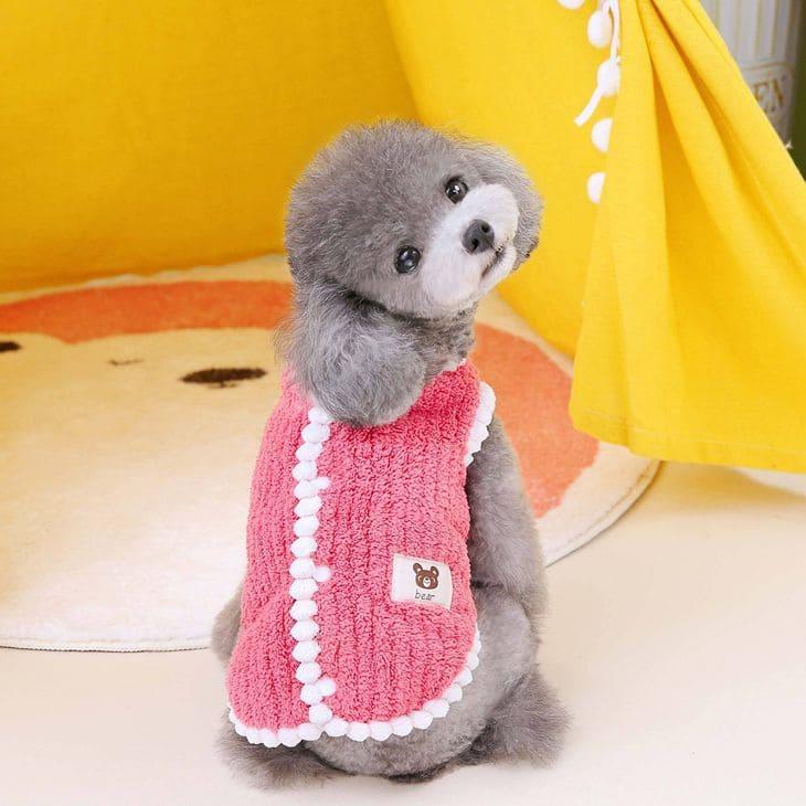 小型犬 冬トップス 服 小型犬服 ドッグウェア ペットウェア トップス プルオーバー お出かけ お散歩 防寒 暖かい ふわふわ もこもこ ペット服 犬用 猫 |  | 08