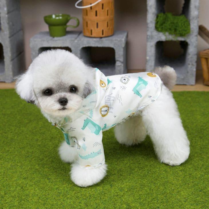 犬服 小型犬 レインコート 中型犬 ドッグウェア 犬用 超小型犬 雨の日 梅雨 みつばち はち アニマル柄 カッパ 透明フード【a490】 |  | 11