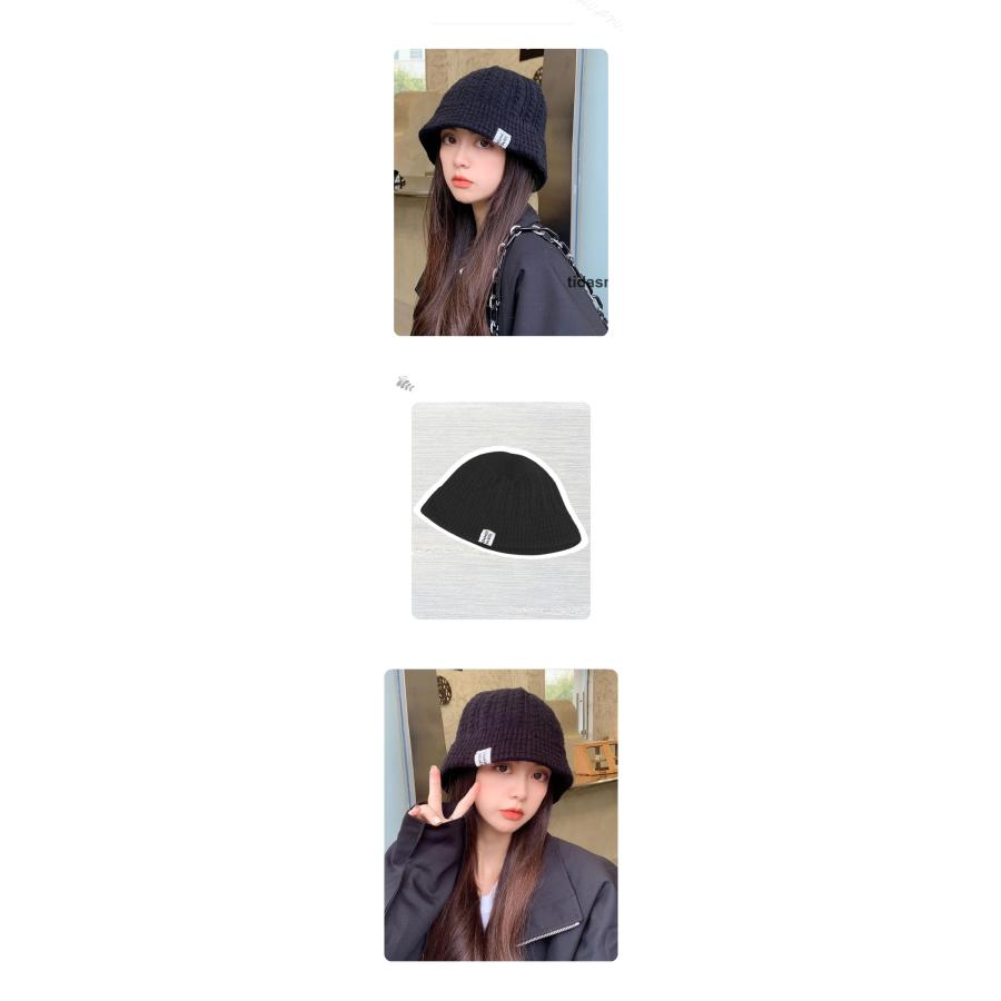 【売り尽くし】ニット帽 小顔 シンプルデザイン バケットハット ニットキャップ 韓国 ストリート つば広 レディース ユニセックス おしゃれ【z095】 |  | 04