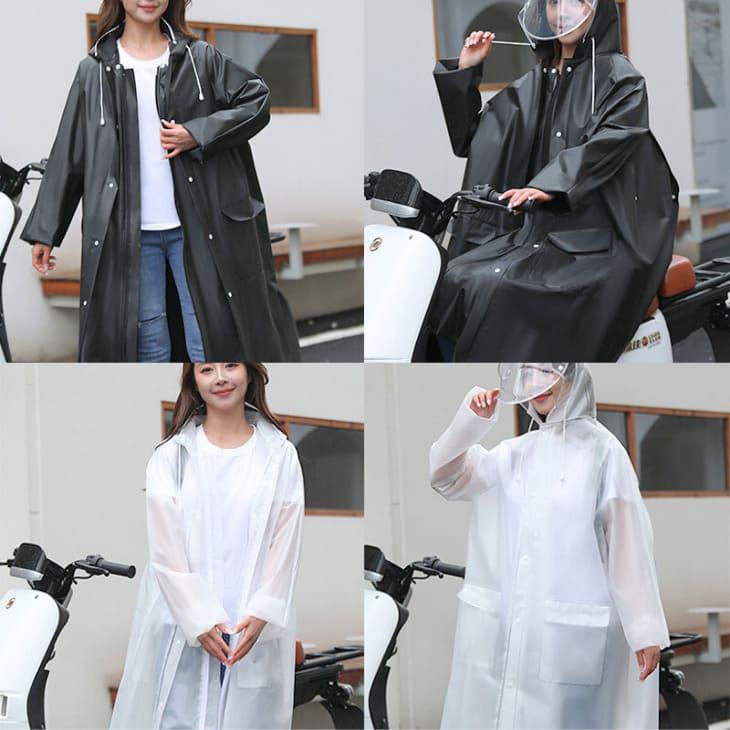 【最終値下げ】レインコート 雨合羽 カッパ 通学 通勤 散歩 レインポンチョ 反射テープ ロング丈 リュック対応 クリア視野 ポケット付 野外フェス 防災【z110】 |  | 08