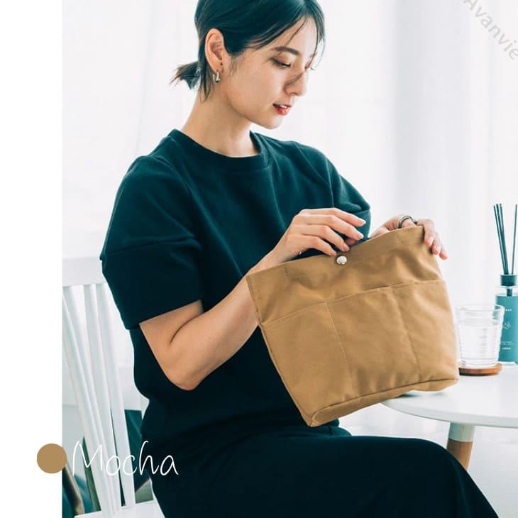 バッグインバッグ 縦型 取っ手付き ミニバッグ 軽い 仕分け 大きめ 自立 整理 快適 トート用収納【z138】 |  | 11