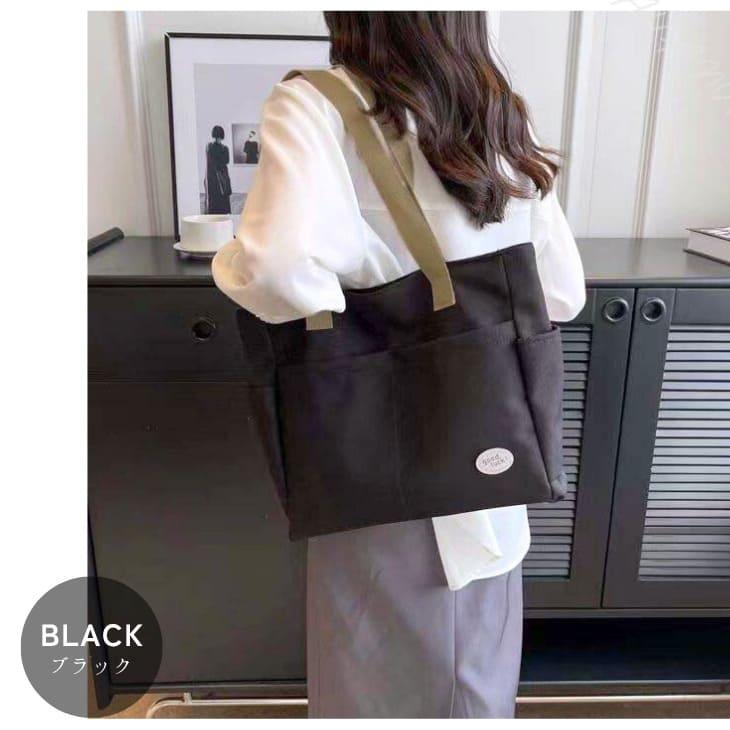 トートバッグ ユニセックス 大容量 サイドポケット付き 通勤 通学 カジュアル おしゃれ シンプル【z156】 |  | 15