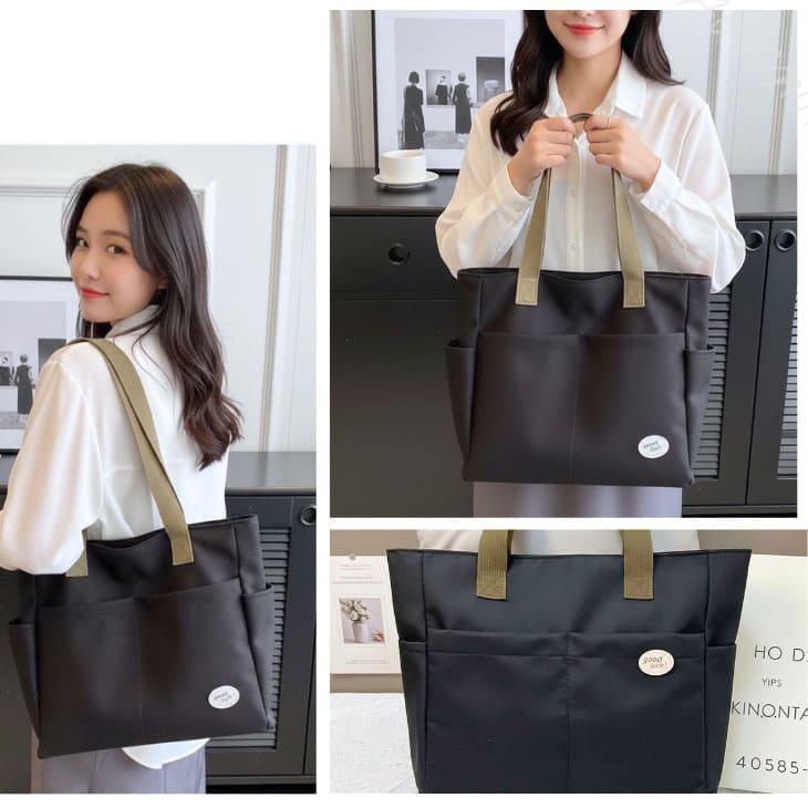 トートバッグ ユニセックス 大容量 サイドポケット付き 通勤 通学 カジュアル おしゃれ シンプル【z156】 |  | 16