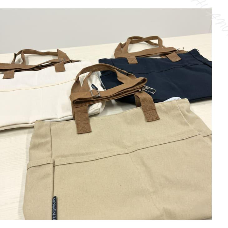 ショルダーバッグ トートバッグ ユニセックス キャンバス地 大容量 サイドポケット付きショルダー紐 収納力抜群 通勤 通学 カジュアル【z157】 |  | 12