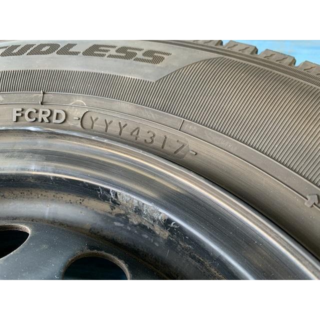 バリ山溝8割以上！スタッドレスタイヤ4本セット ヨコハマ アイスガード IG91 165/80R13 90/88N LT トヨタ純正ホイール13×5j PCD100 2017年製 アイスガード iG91 2本以上で送料無料 スタッドレスタイヤ 155/80R12