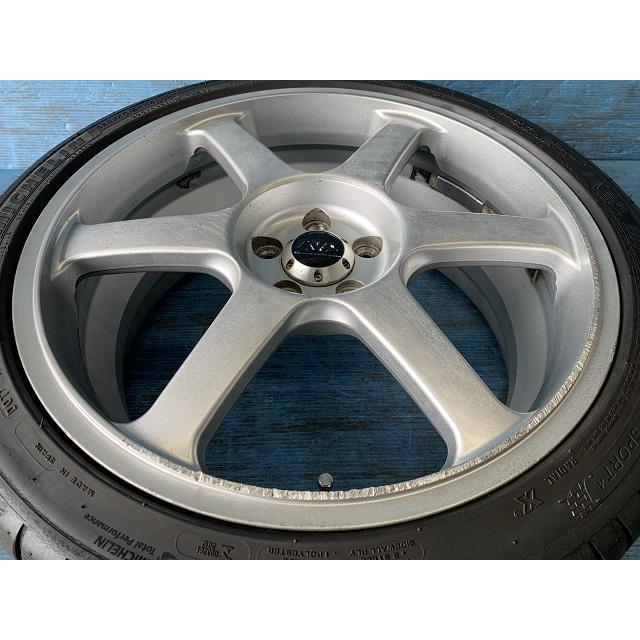 ホイール付きタイヤ4本セット225/40ZR18 メッキ中古タイヤホイール