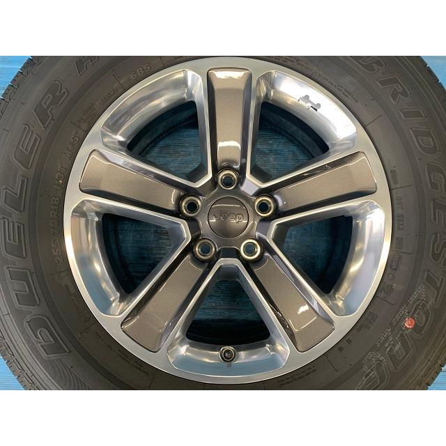 中古 18インチ タイヤ&ホイール 5本セット ジープ純正 ラングラーJL 