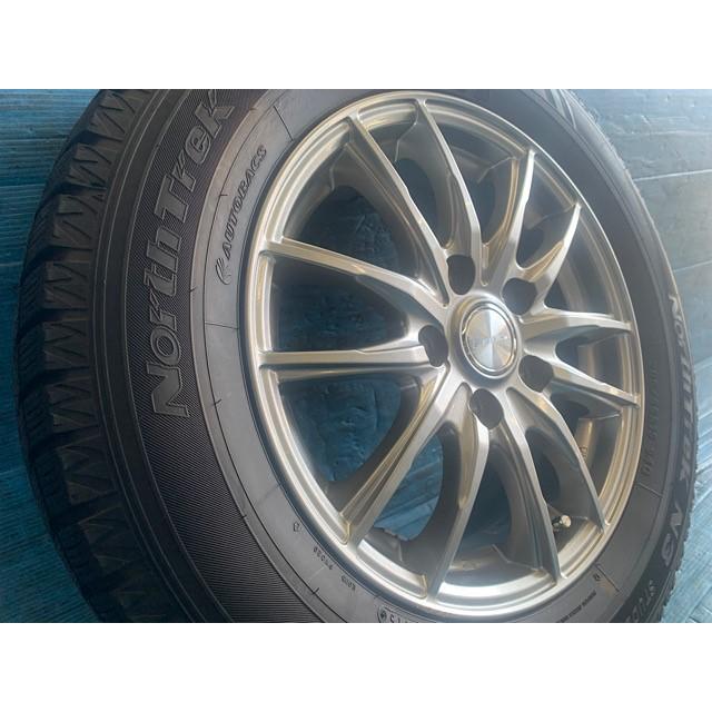 中古 15インチ スタッドレスタイヤ&ホイール 4本セット LEBEN ノース 