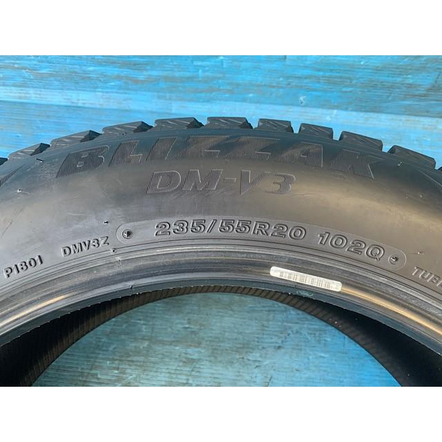 中古 20インチ スタッドレスタイヤ 4本セット ブリヂストン ブリザックDM-V3 235/55R20 江戸川店の画像