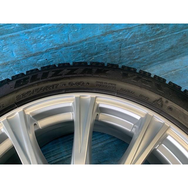 大幅値下げ　225-50R17 VRX スタッドレスタイヤ　Weds アルミホイール付き　商談成立　ほぼ新品 WEDS（ウェッズ） 中古 17インチ スタッドレスタイヤ&ホイール 4本