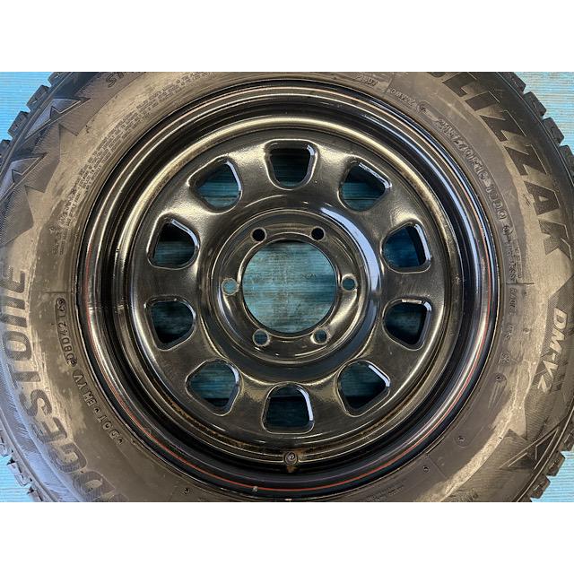 中古 16インチ スタッドレスタイヤ&ホイール 4本セット デイトナBK 