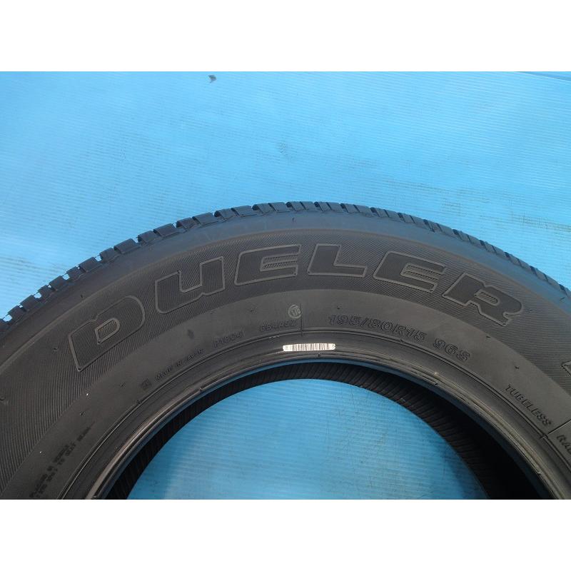 ブリヂストン 195/80R15 タイヤ 4本セット 背面タイヤ1本付 中古 15インチ タイヤ 4本 セット ブリヂストン DUELER H/T684II 195