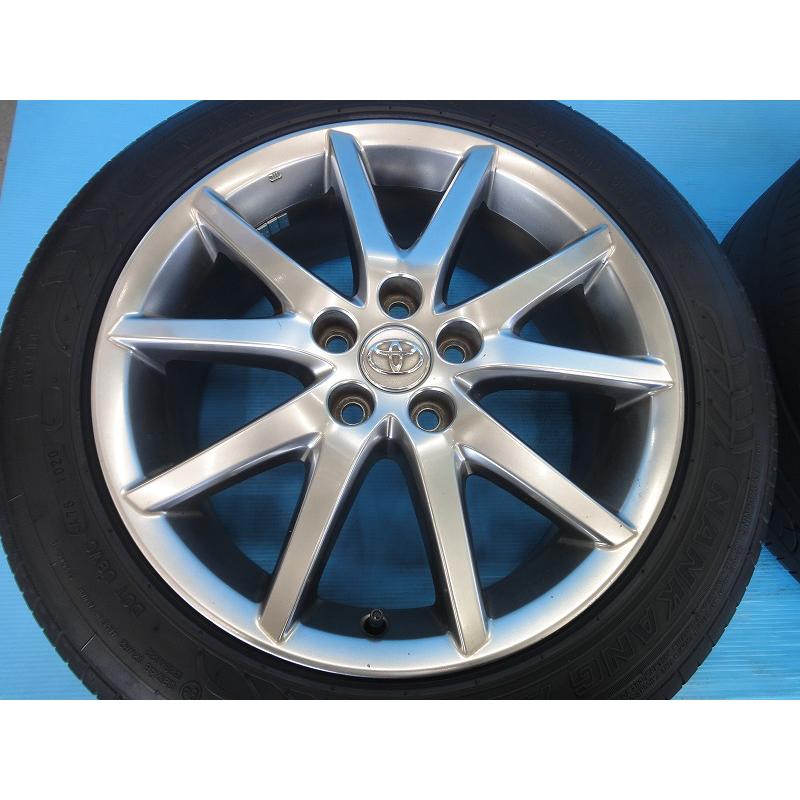 中古 18インチ トヨタ純正 エスティマ ハイグロス ナンカン AS-1 