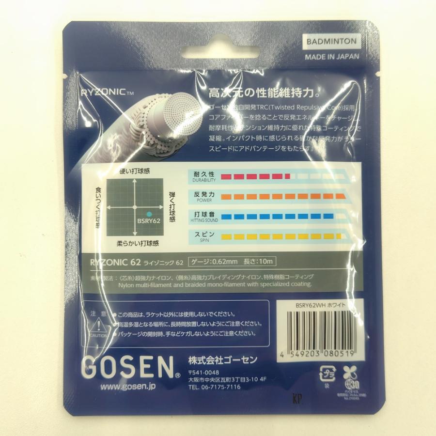 GOSEN（ゴーセン） GOSEN BSRY62 / ゴーセン ライゾニック62