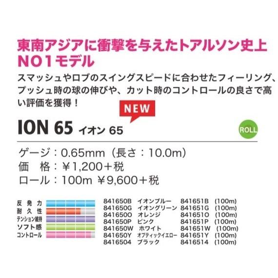 TOALSON（トアルソン） イオン65 バドミントンストリング 0.65mm