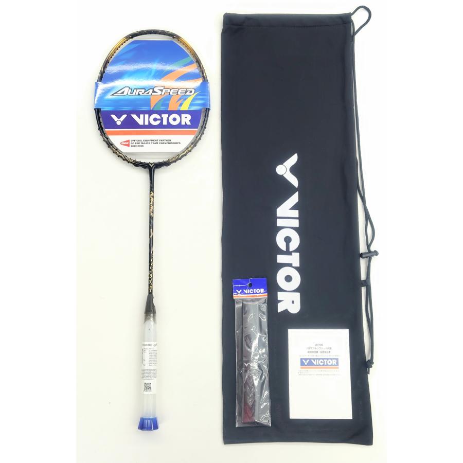 バドミントンラケット 2本セット AURASPEED　オーラスピード バドミントンラケット2本セットVICTOR AURA SPEED 100X