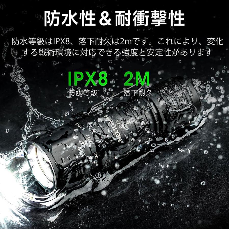 懐中電灯 フラッシュライト TA20+FR-1リング付き USBケーブル充電 ネクストーチ 1000ルーメン/7320/送料無料/代金引換便不可_9