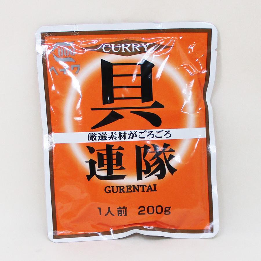 送料無料 レトルトカレー　具連隊　厳選素体がごろごろ 業務用 平和食品 200g×３６食セット/卸　