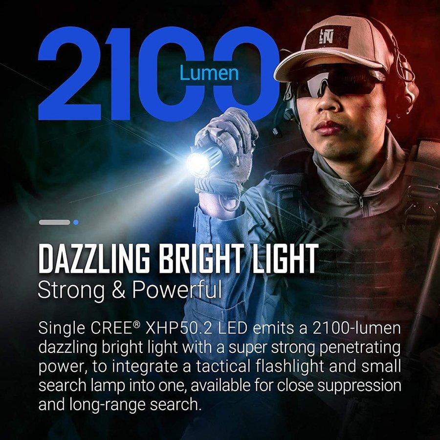 懐中電灯 フラッシュライト TA30MAX FLASH LIGHT USBケーブル充電 NEXTORCH ネクストーチ 2100ルーメン_3