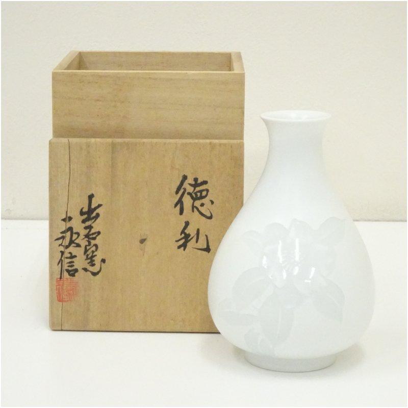永澤永信　出石焼 出石焼 永澤永信造 白磁徳利（共箱） : 茶道具と掛軸のショップつなぐ