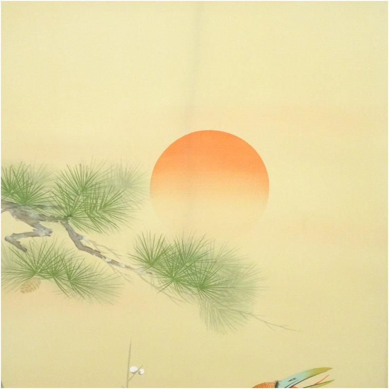 掛軸 白雲筆 山水図 紙本淡彩 肉筆作品 縦200cm×横62cm 【公式通販